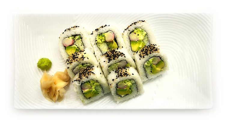 Inside out roll med avokado och sesam